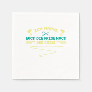 Hairdresser Hair Salon Scissors Hair Dryer Gift Napkin