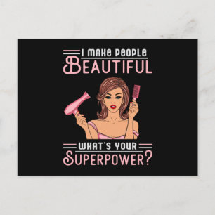 Hairdresser Hair Stylist Barber Scissors Hair Gift Postcard