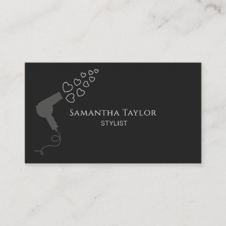 Hairdresser Hair Stylist Blow Dryer Business Card