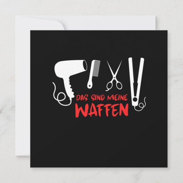 Hairdresser Hair Stylust Hair Dryer Hair Salon Gif Invitation (Front)