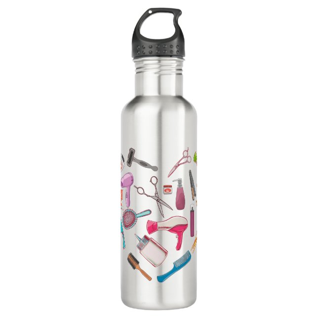 Hairdresser Hairstylist Tool Heart 710 Ml Water Bottle (Front)