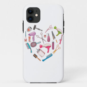 Hairdresser Hairstylist Tool Heart iPhone 11 Case
