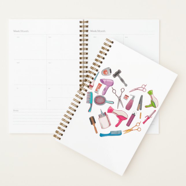 Hairdresser Hairstylist Tool Heart Planner (Display)