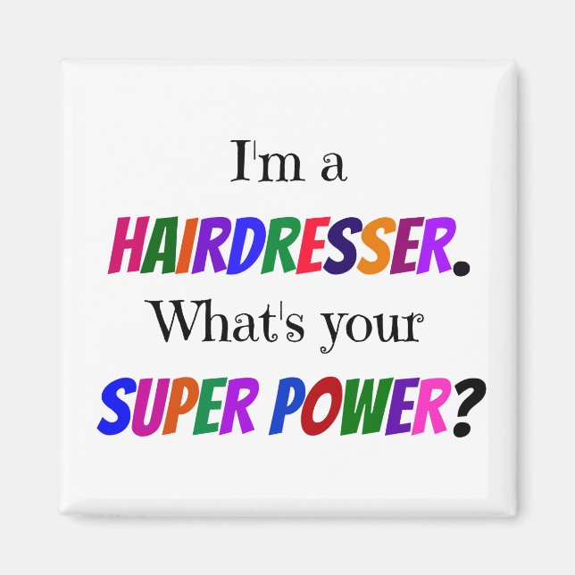 Hairdresser Humour Magnet (Front)