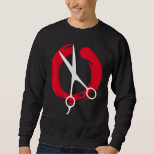 Hairdresser Love Hairdryer Scissors Barber Hair Br Sweatshirt
