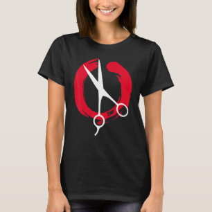 Hairdresser Love Hairdryer Scissors Barber Hair Br T-Shirt