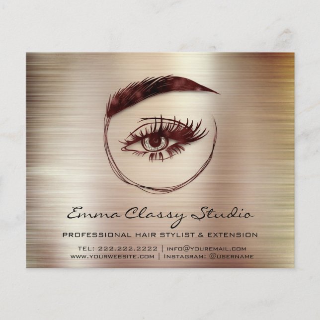 Hairdresser Nail Stylist Price List Rose  Flyer (Front)