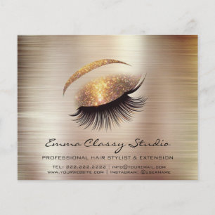 Hairdresser Nail Stylist Price List Rose Lash Brow Flyer