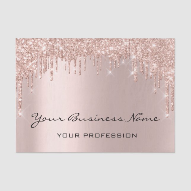 Hairdresser Nails Makeup Eyelash Rose Drips Busine Tissue Paper (Front)