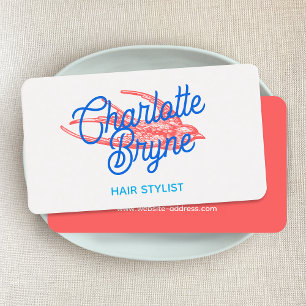 Hairdresser Retro Swallow Business Card