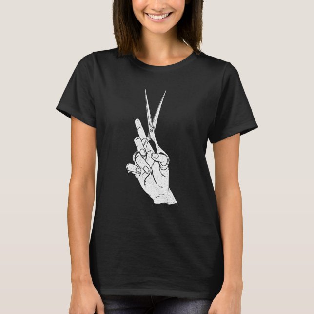 Hairdresser Scissors  Beautician Hairstylist Hairc T-Shirt (Front)
