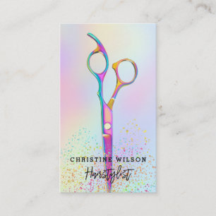 hairdresser scissors logo business card
