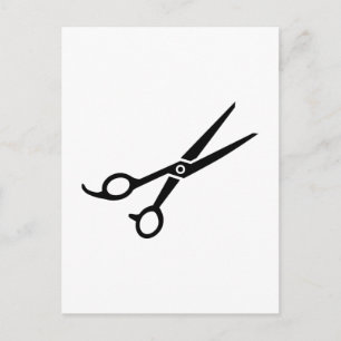 Hairdresser scissors postcard