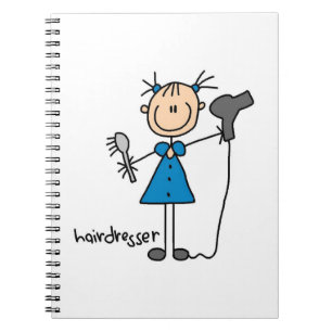 Hairdresser Stick Figure Notebook