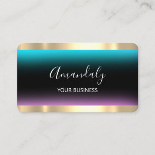 Hairdresser Stylist Coiffeur Scissors Gold Black Business Card