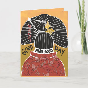 Hairdresser Stylist Good Hair Birthday Card