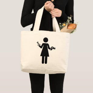 Hairdresser Symbol Large Tote Bag
