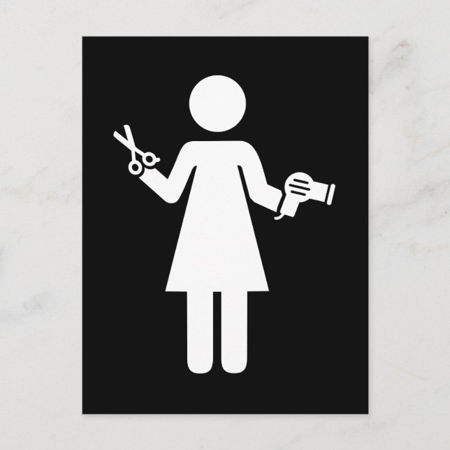 Hairdresser Symbol Postcard (Front)