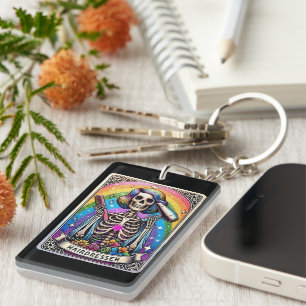 Hairdresser Tarot Card Collection Key Ring