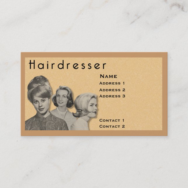 HAIRDRESSER - VERY PROFESSIONAL PROFILE CARD (2B) (Front)