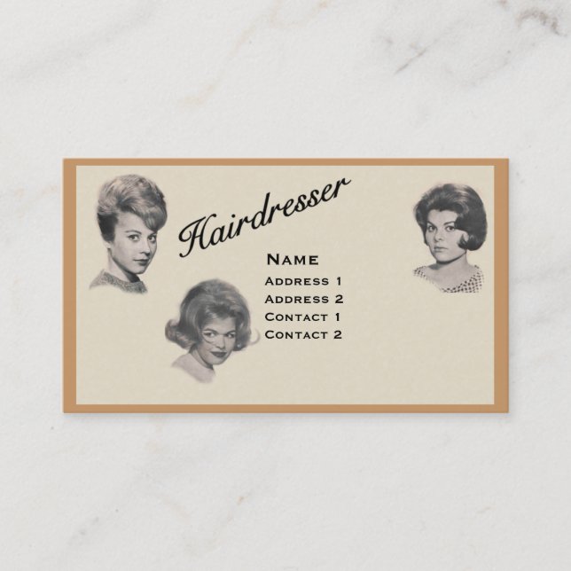 HAIRDRESSER - VERY PROFESSIONAL PROFILE CARD 3 (Front)