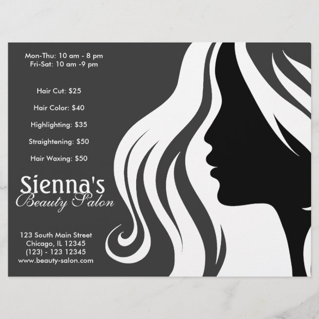 Hairdresser (White) Flyer (Front)