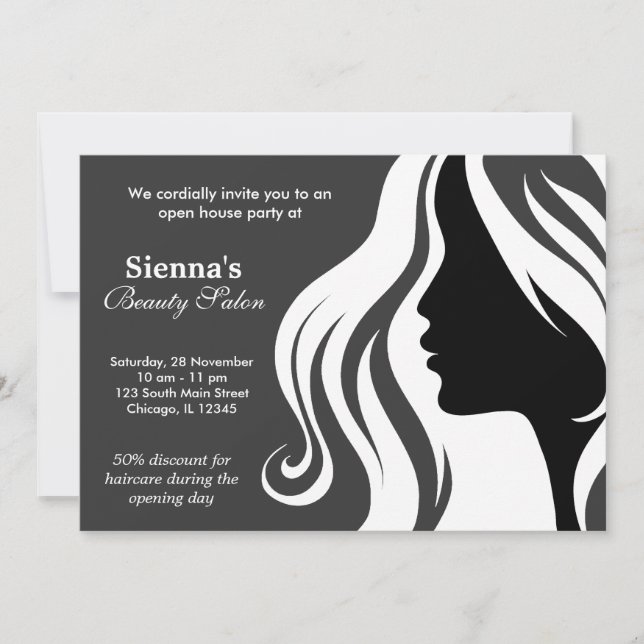 Hairdresser (White) Invitation (Front)