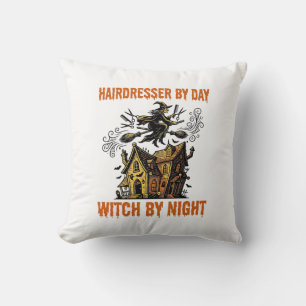 Hairdresser Witch Halloween Vintage Salon Shirt_1 Cushion