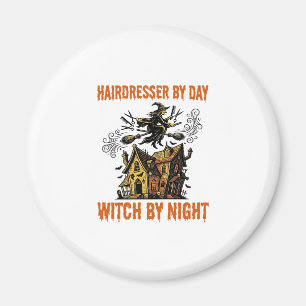 Hairdresser Witch Halloween Vintage Salon Shirt_1 Magnet