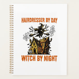 Hairdresser Witch Halloween Vintage Salon Shirt_1 Planner