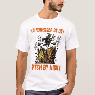 Hairdresser Witch Halloween Vintage Salon Shirt_1 T-Shirt