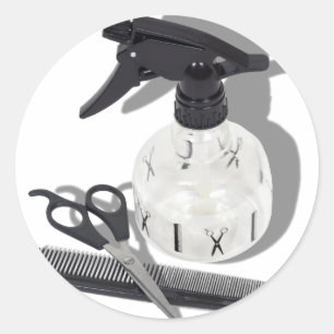 HairdresserItems060910Shadows Classic Round Sticker