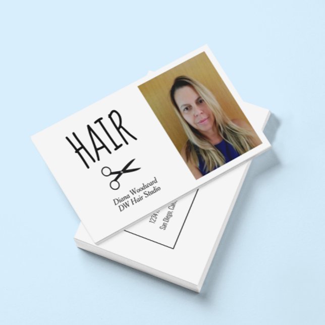 Hairdressers Photo Business Card (Creator Uploaded)