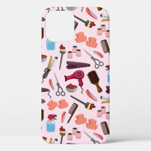 hairdressing KIT seamless pattern iPhone 12 Case