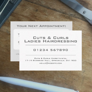 Hairdressing or Hairdressers Appointment Card