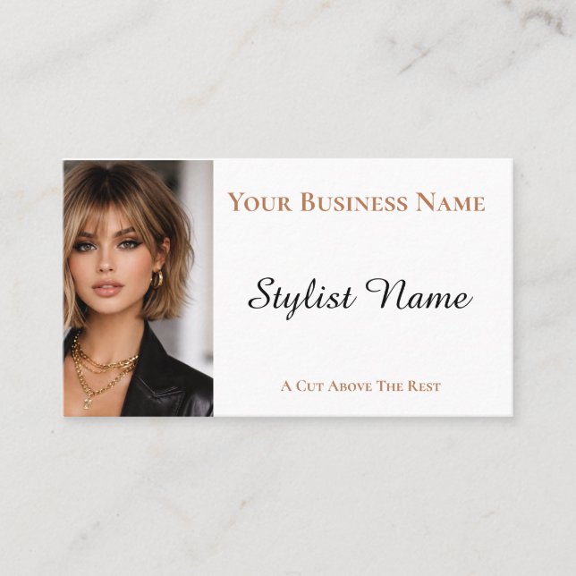 Hairdressing Template Personalize  Business Card (Front)