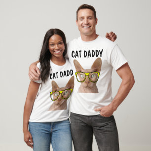 Hairless CAT DADDY DAD SPHYNX funny t-shirts