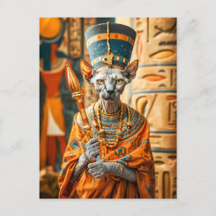 Hairless Cat Pharaoh with Crown Postcard