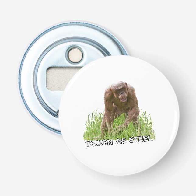 Hairless Chimp Tough As Steel Bottle Opener (Front)