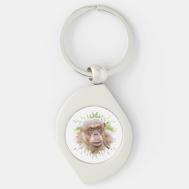 Hairless Chimpanzee Key Ring (Front)