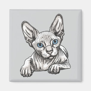 Hairless Sphynx Cat  Magnet