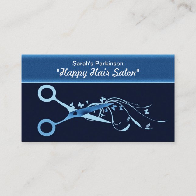 hairs scissors business cards (Front)
