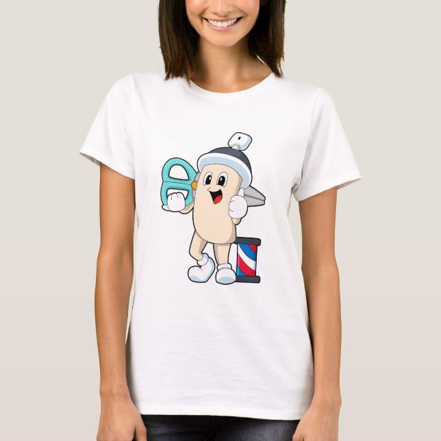 Hairspray as Hairdresser with Scissors T-Shirt (Front)