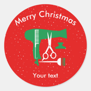 Hairstyles tools classic round sticker