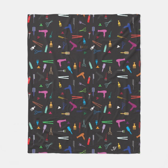 Hairstyles tools fleece blanket (Front)