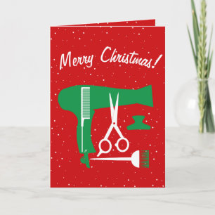 Hairstyles tools holiday card