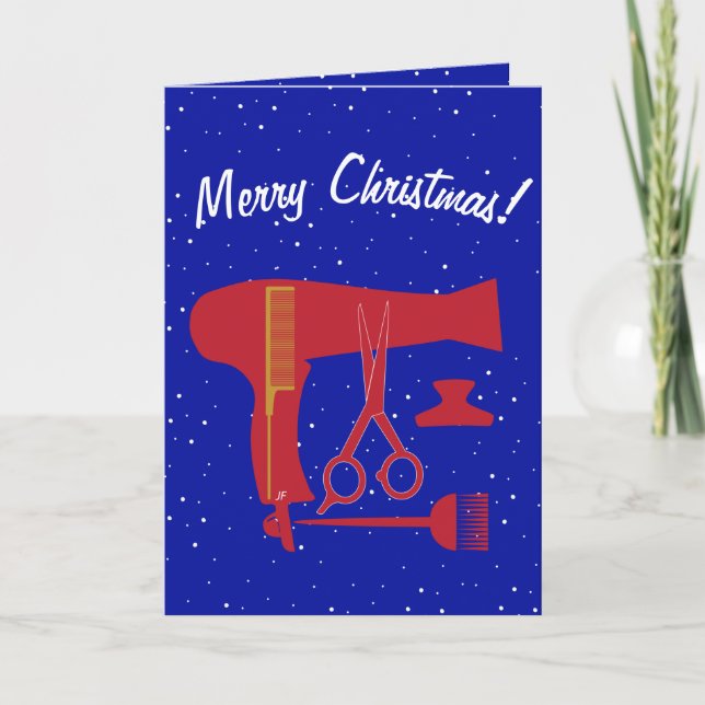 Hairstyles tools holiday card (Front)