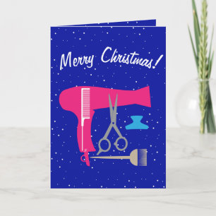 Hairstyles tools holiday card