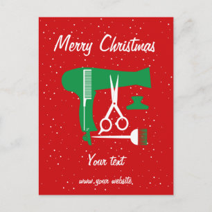 Hairstyles tools holiday postcard