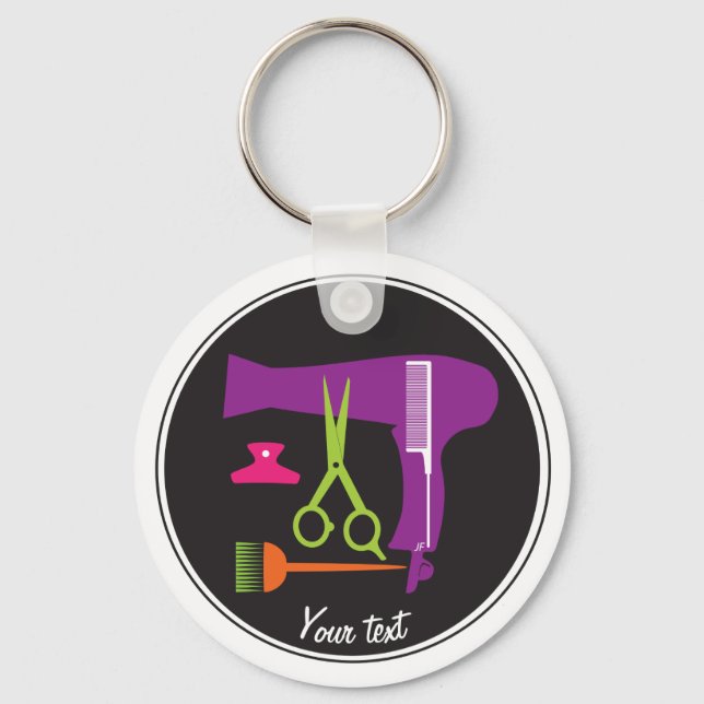 Hairstyles tools key ring (Front)
